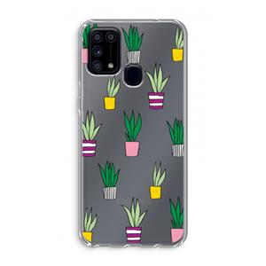 CaseCompany Sanseveria: Samsung Galaxy M31 Transparant Hoesje