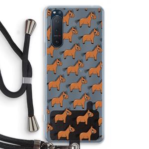 CaseCompany Pony: Sony Xperia 5 II Transparant Hoesje met koord