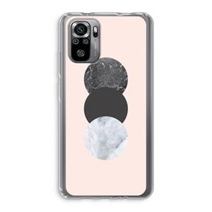 CaseCompany Marmeren cirkels: Xiaomi Redmi Note 10S Transparant Hoesje