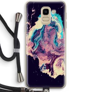 CaseCompany Cosmic Silence: Samsung Galaxy J6 (2018) Transparant Hoesje met koord