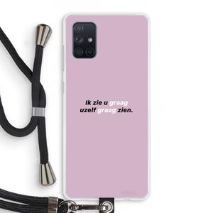 CaseCompany uzelf graag zien: Samsung Galaxy A71 Transparant Hoesje met koord