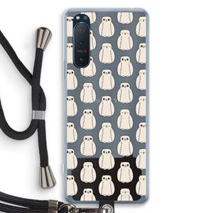 CaseCompany Uilen: Sony Xperia 5 II Transparant Hoesje met koord
