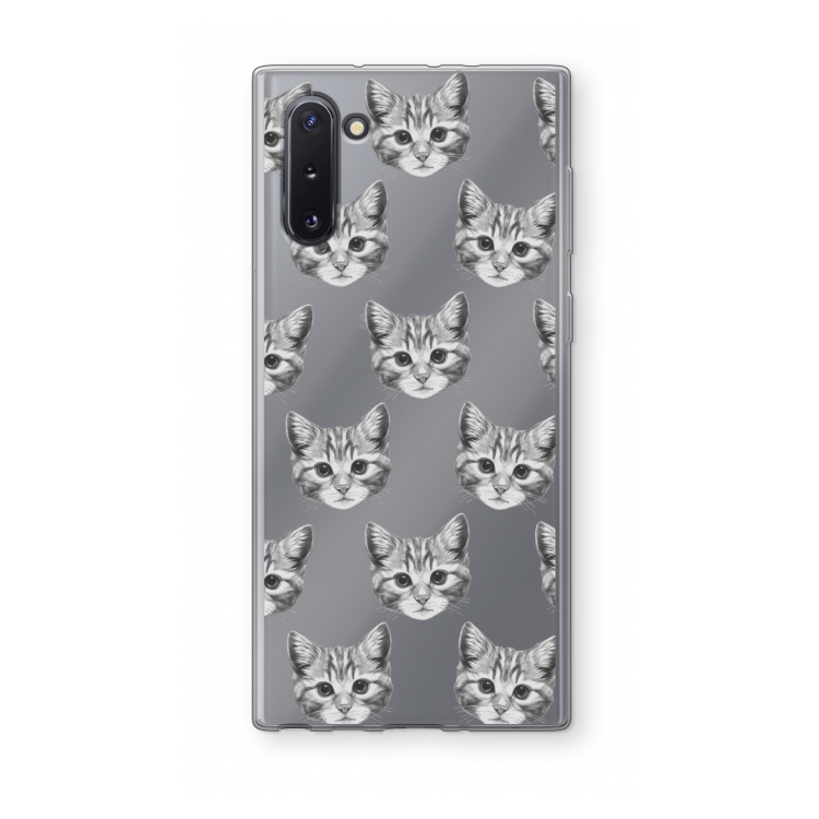 CaseCompany Kitten: Samsung Galaxy Note 10 Transparant Hoesje
