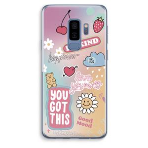 CaseCompany Positivity: Samsung Galaxy S9 Plus Transparant Hoesje