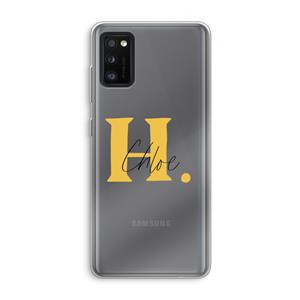 CaseCompany Amber Script: Samsung Galaxy A41 Transparant Hoesje