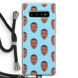 CaseCompany Kanye Call Me℃: Samsung Galaxy S10 Plus Transparant Hoesje met koord