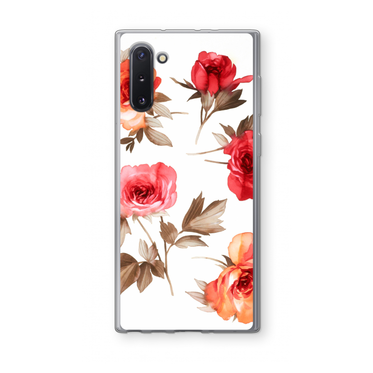 CaseCompany Roosjes: Samsung Galaxy Note 10 Transparant Hoesje