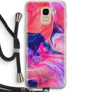 CaseCompany Earth And Ocean: Samsung Galaxy J6 (2018) Transparant Hoesje met koord