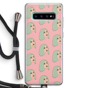 CaseCompany King Kylie: Samsung Galaxy S10 Plus Transparant Hoesje met koord