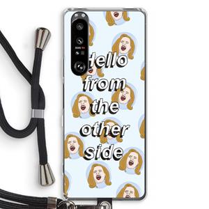 CaseCompany Hello: Sony Xperia 1 III Transparant Hoesje met koord