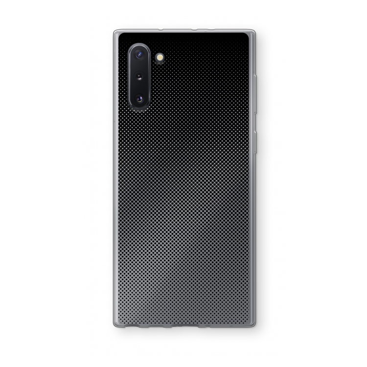 CaseCompany Musketon Halftone: Samsung Galaxy Note 10 Transparant Hoesje