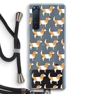 CaseCompany Doggy: Sony Xperia 5 II Transparant Hoesje met koord
