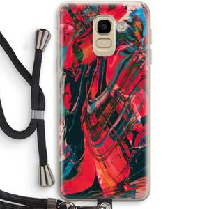 CaseCompany Endless Descent: Samsung Galaxy J6 (2018) Transparant Hoesje met koord