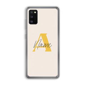 CaseCompany Amber Script: Samsung Galaxy A41 Transparant Hoesje