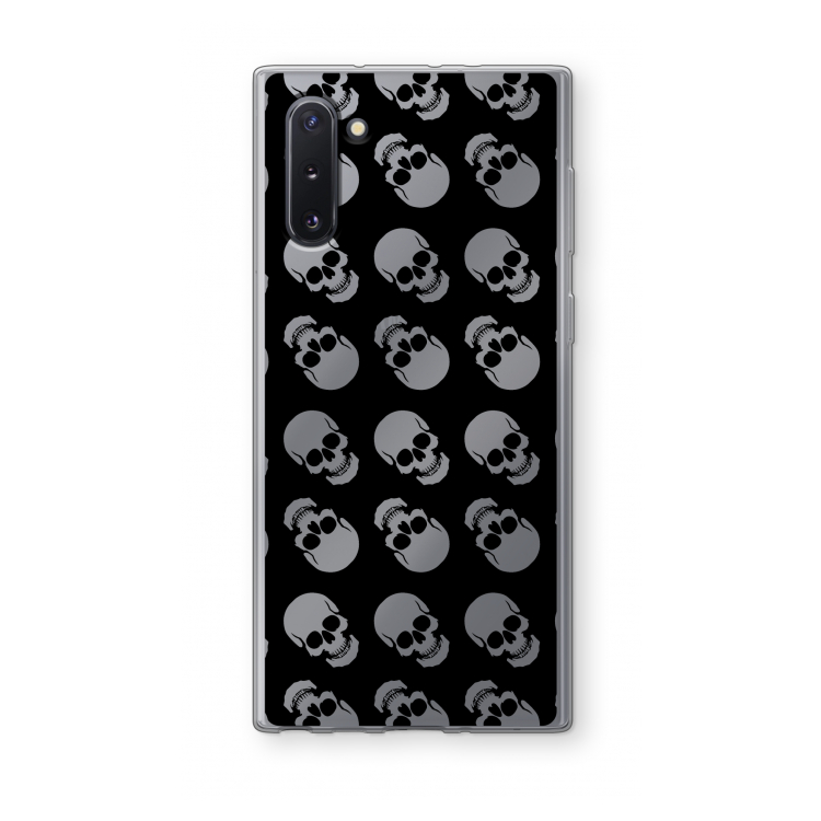 CaseCompany Musketon Skulls: Samsung Galaxy Note 10 Transparant Hoesje