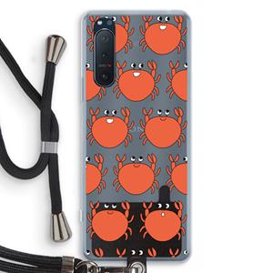 CaseCompany Krab: Sony Xperia 5 II Transparant Hoesje met koord