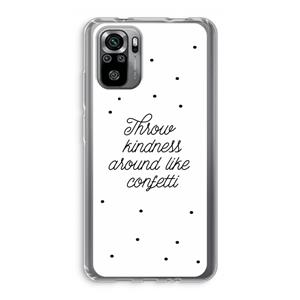 CaseCompany Confetti: Xiaomi Redmi Note 10S Transparant Hoesje
