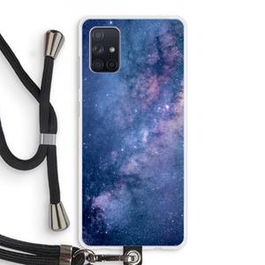 CaseCompany Nebula: Samsung Galaxy A71 Transparant Hoesje met koord