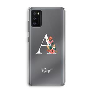 CaseCompany Pink Bouquet: Samsung Galaxy A41 Transparant Hoesje