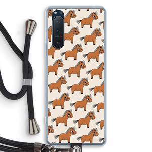 CaseCompany Pony: Sony Xperia 5 II Transparant Hoesje met koord