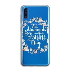 CaseCompany Diamonds: Samsung Galaxy A50 Transparant Hoesje