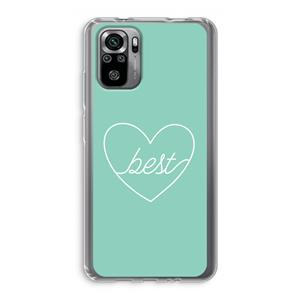CaseCompany Best heart pastel: Xiaomi Redmi Note 10S Transparant Hoesje