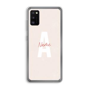CaseCompany Strawberry Milkshake: Samsung Galaxy A41 Transparant Hoesje