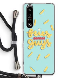 CaseCompany Always fries: Sony Xperia 1 III Transparant Hoesje met koord