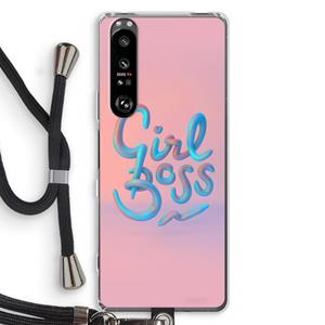CaseCompany Girl boss: Sony Xperia 1 III Transparant Hoesje met koord
