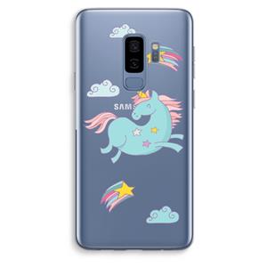 CaseCompany Vliegende eenhoorn: Samsung Galaxy S9 Plus Transparant Hoesje