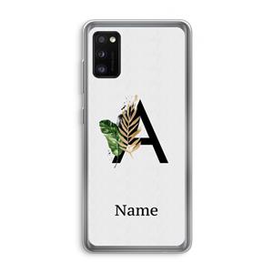 CaseCompany Charcoal Flora: Samsung Galaxy A41 Transparant Hoesje