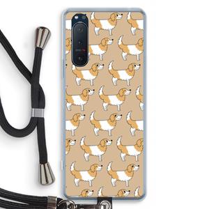 CaseCompany Doggy: Sony Xperia 5 II Transparant Hoesje met koord