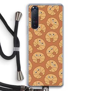 CaseCompany Croissant: Sony Xperia 5 II Transparant Hoesje met koord