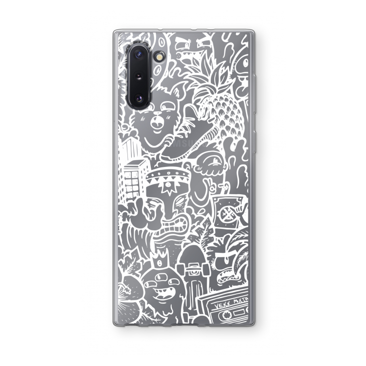 CaseCompany Vexx Mixtape #2: Samsung Galaxy Note 10 Transparant Hoesje