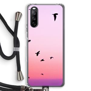 CaseCompany Fly away: Sony Sony Xperia 10 III Transparant Hoesje met koord