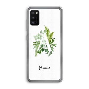 CaseCompany Green Brush: Samsung Galaxy A41 Transparant Hoesje