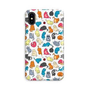 CaseCompany Kleurrijke katten: iPhone Xs Volledig Geprint Hoesje