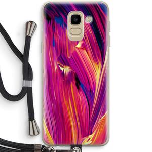CaseCompany Phoenix: Samsung Galaxy J6 (2018) Transparant Hoesje met koord