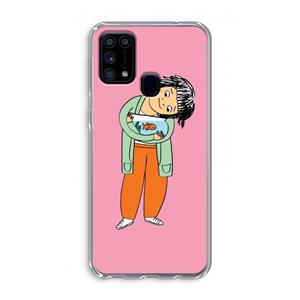 CaseCompany Visknuffel: Samsung Galaxy M31 Transparant Hoesje