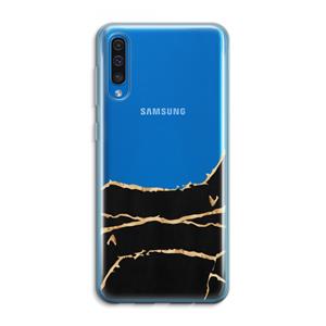 CaseCompany Gouden marmer: Samsung Galaxy A50 Transparant Hoesje