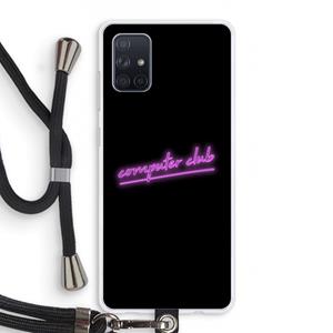 CaseCompany Vice Black: Samsung Galaxy A71 Transparant Hoesje met koord