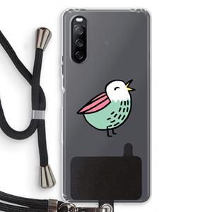 CaseCompany Birdy: Sony Sony Xperia 10 III Transparant Hoesje met koord
