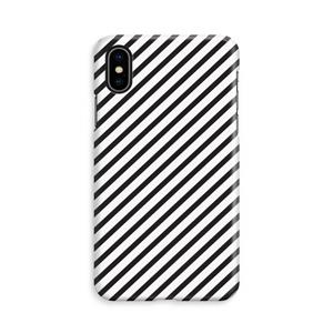 CaseCompany Strepen zwart-wit: iPhone Xs Volledig Geprint Hoesje