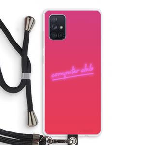 CaseCompany Vice Glow: Samsung Galaxy A71 Transparant Hoesje met koord