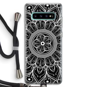 CaseCompany Roses Are Red: Samsung Galaxy S10 Plus Transparant Hoesje met koord