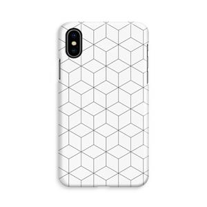 CaseCompany Zwart-witte kubussen: iPhone Xs Volledig Geprint Hoesje