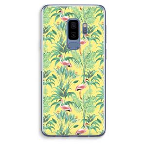 CaseCompany Flamingo party: Samsung Galaxy S9 Plus Transparant Hoesje