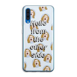 CaseCompany Hello: Samsung Galaxy A50 Transparant Hoesje