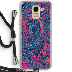 CaseCompany Sleeping Dreams: Samsung Galaxy J6 (2018) Transparant Hoesje met koord