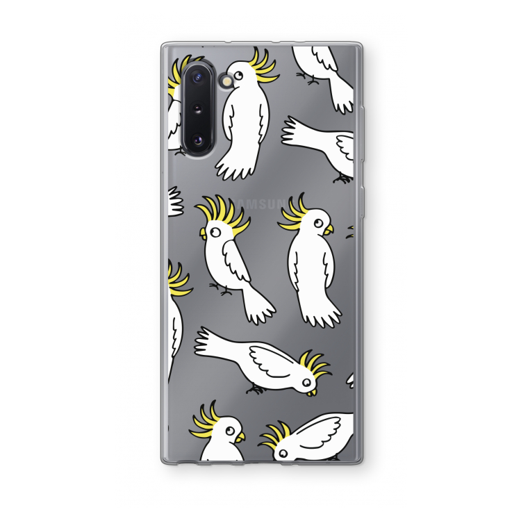 CaseCompany Papegaai: Samsung Galaxy Note 10 Transparant Hoesje